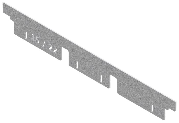 Produktbild UBK 400 015  -  Unterflur-Bodenkanal UBK 400 Endstück-Kante für 15 und 22mm Vertiefung